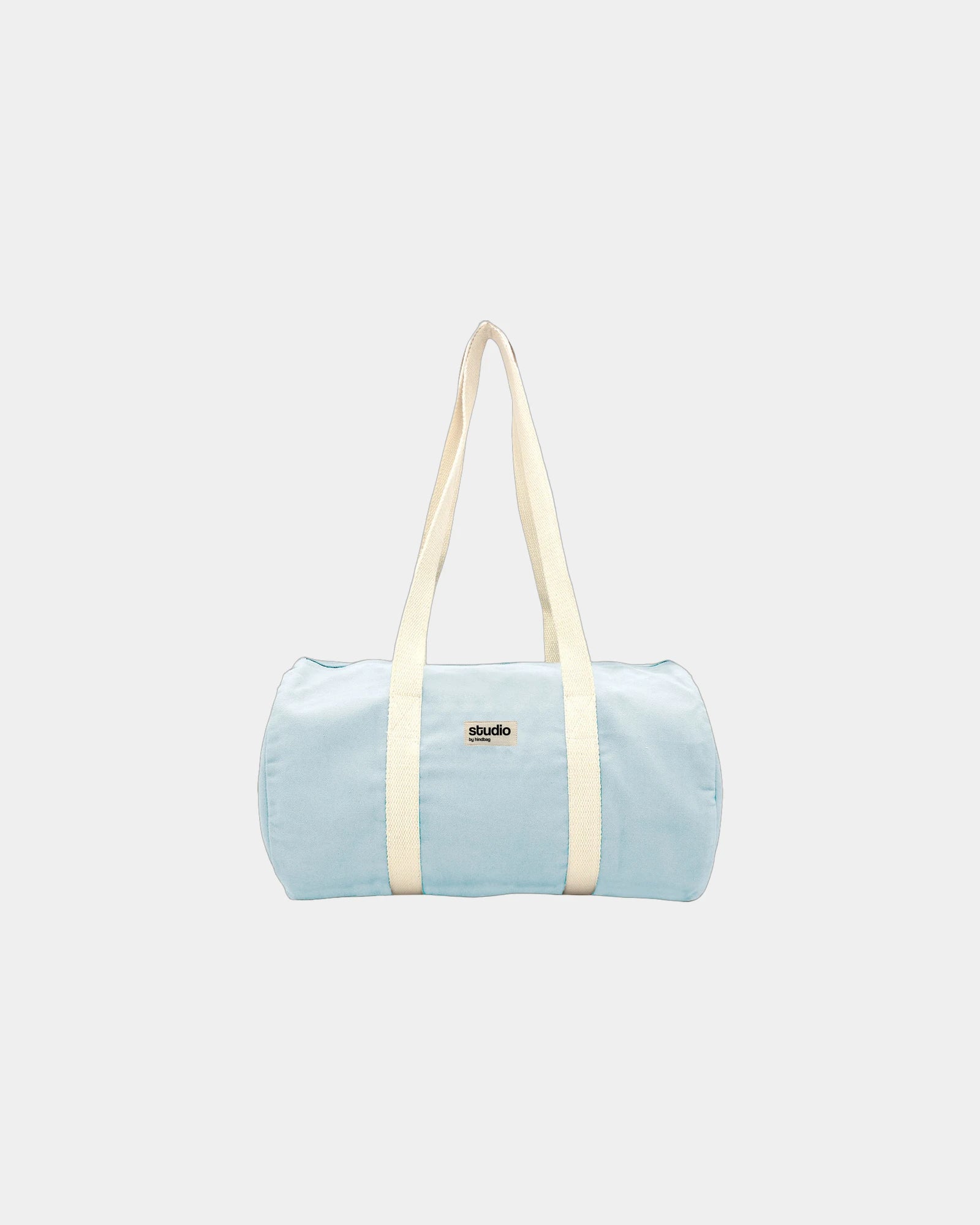 Torba duffel z bawełny organicznej Hindbag Sam z nadrukiem - Lazurowy