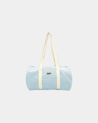 Torba duffel z bawełny organicznej Hindbag Sam z nadrukiem - Lazurowy