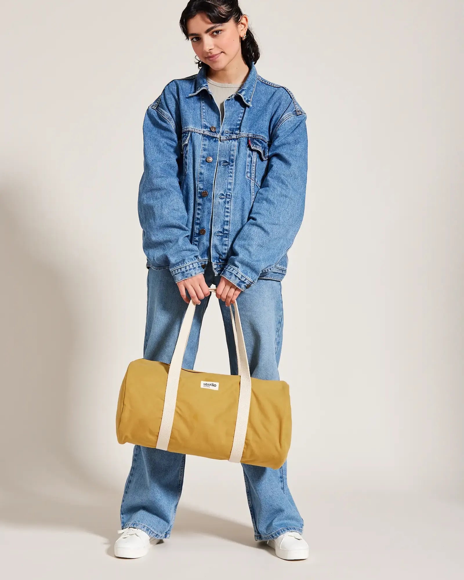 Torba duffel z bawełny organicznej Hindbag Sam z nadrukiem - 26