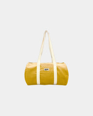 Torba duffel z bawełny organicznej Hindbag Sam z nadrukiem - Ochrowy