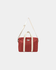 Torba na laptopa z bawełny organicznej Hindbag Luis z nadrukiem - Ceglastoczerwony