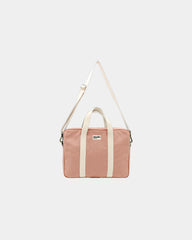 Torba na laptopa z bawełny organicznej Hindbag Luis z nadrukiem - Łososiowy