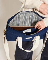 Torba na laptopa z bawełny organicznej Hindbag Luis z nadrukiem - 5