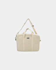 Torba na laptopa z bawełny organicznej Hindbag Luis z nadrukiem - Jutowy