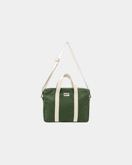 Torba na laptopa z bawełny organicznej Hindbag Luis z nadrukiem - Oliwkowy