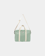 Torba na laptopa z bawełny organicznej Hindbag Luis z nadrukiem - Miętowy