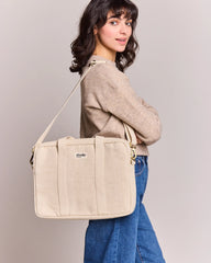 Torba na laptopa z bawełny organicznej Hindbag Luis z nadrukiem - 25