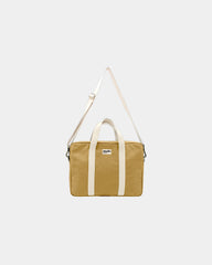 Torba na laptopa z bawełny organicznej Hindbag Luis z nadrukiem - Ochrowy