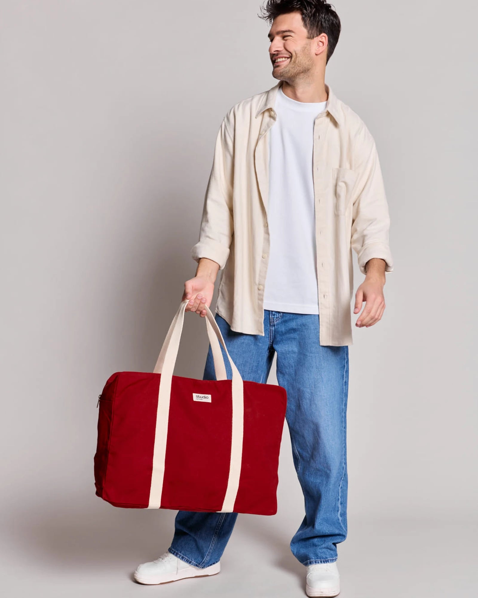 Torba podróżna z bawełny organicznej Hindbag Gabriel z nadrukiem - 23