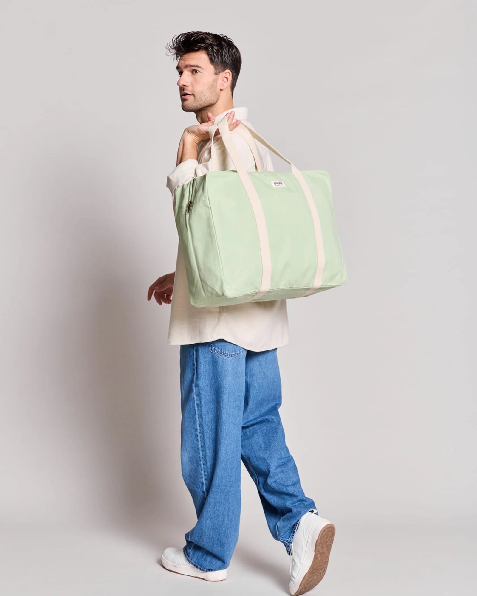 Torba podróżna z bawełny organicznej Hindbag Gabriel z nadrukiem - 29