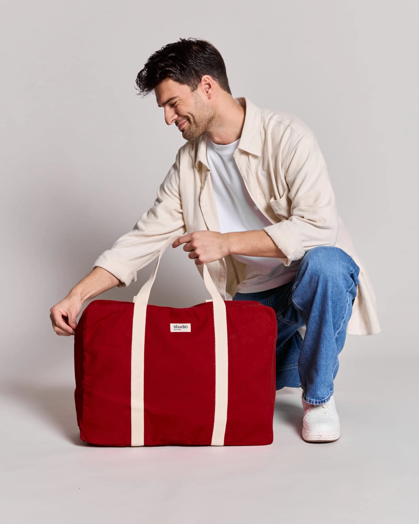 Torba podróżna z bawełny organicznej Hindbag Gabriel z nadrukiem - 24