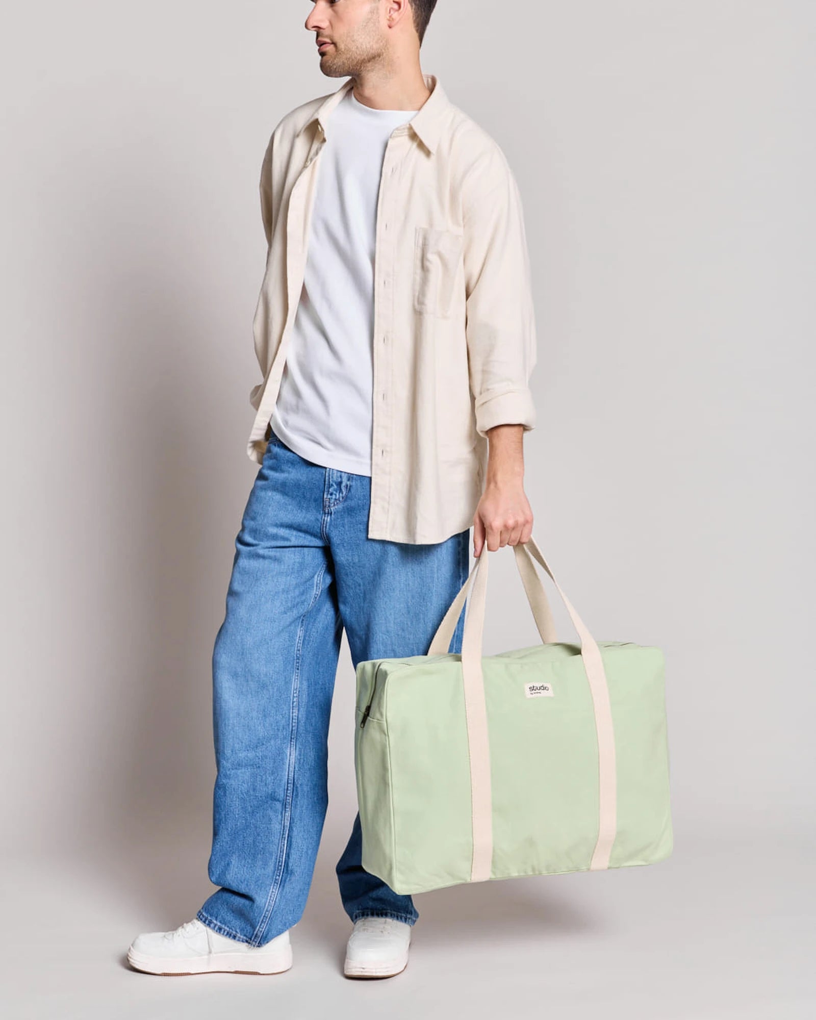 Torba podróżna z bawełny organicznej Hindbag Gabriel z nadrukiem - 30