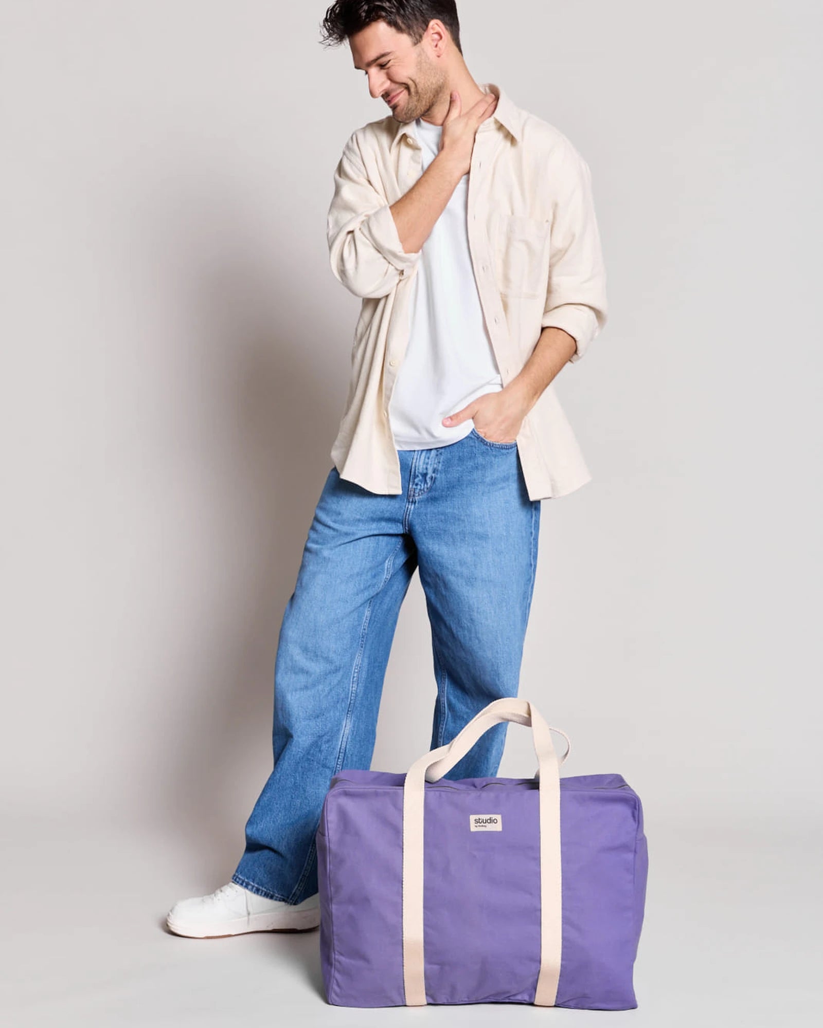 Torba podróżna z bawełny organicznej Hindbag Gabriel z nadrukiem - 33