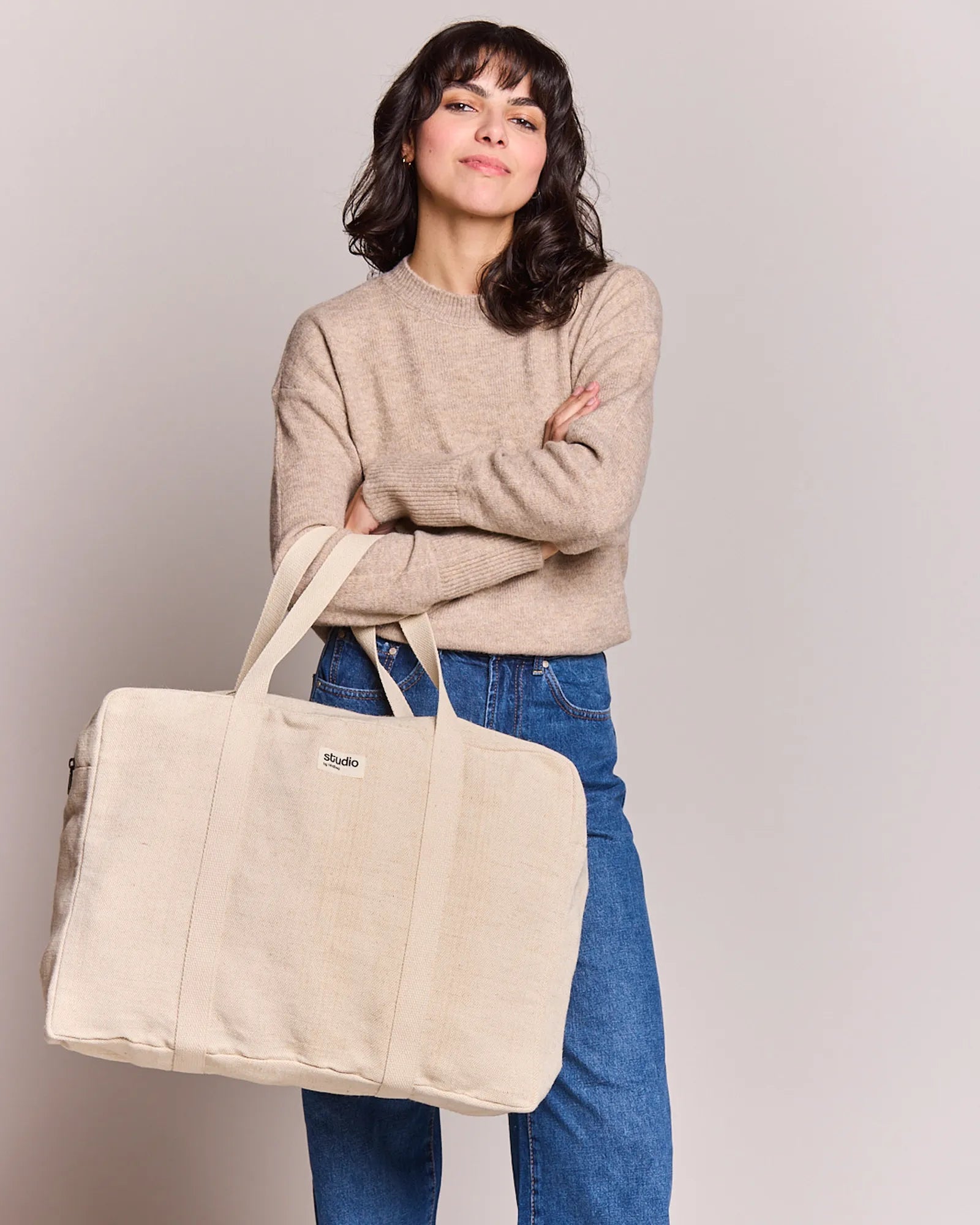 Torba podróżna z bawełny organicznej Hindbag Gabriel z nadrukiem - 41