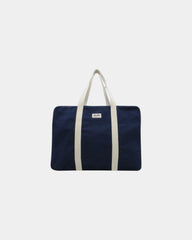 Torba podróżna z bawełny organicznej Hindbag Gabriel z nadrukiem - Granatowy