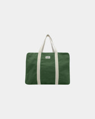 Torba podróżna z bawełny organicznej Hindbag Gabriel z nadrukiem - Oliwkowy