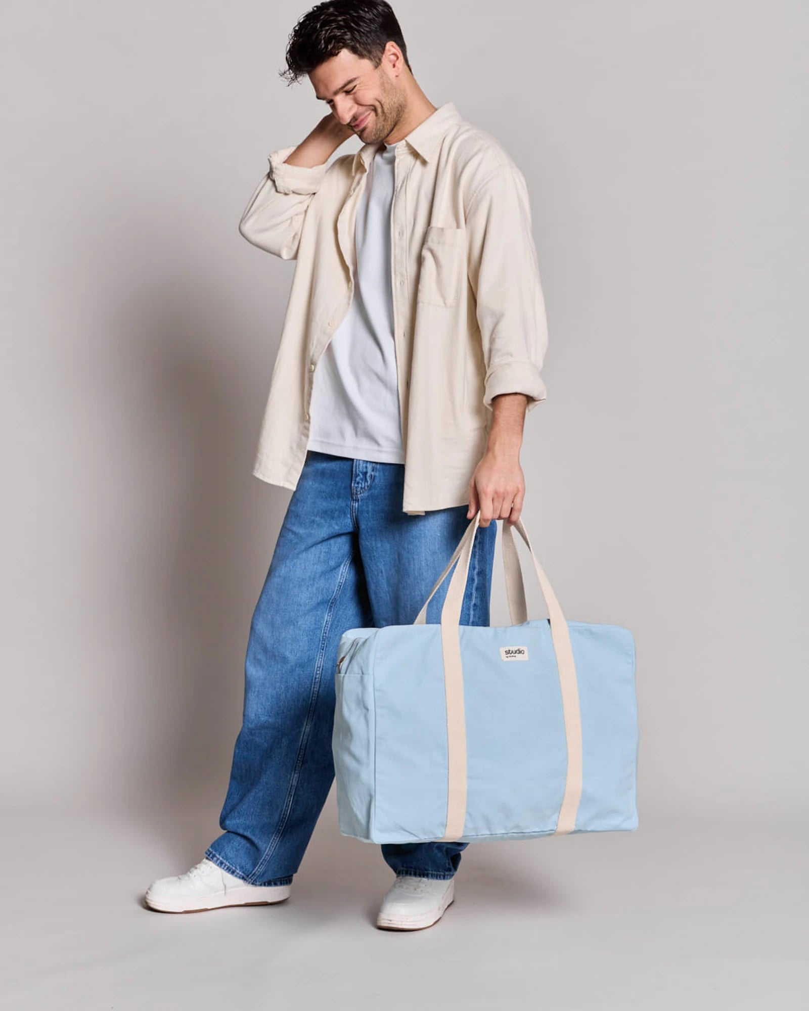 Torba podróżna z bawełny organicznej Hindbag Gabriel z nadrukiem - 17