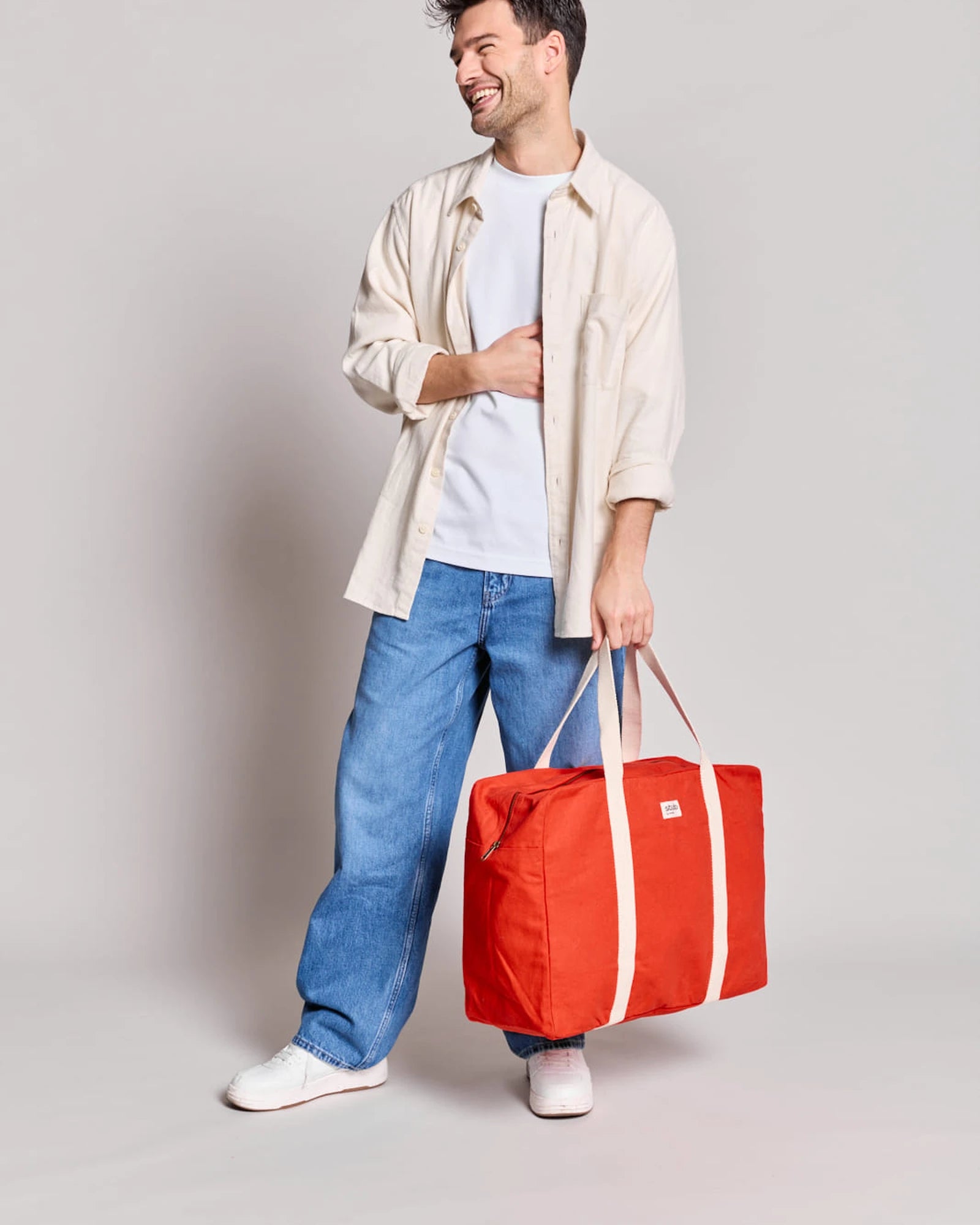 Torba podróżna z bawełny organicznej Hindbag Gabriel z nadrukiem - 20