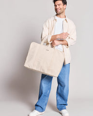 Torba podróżna z bawełny organicznej Hindbag Gabriel z nadrukiem - 3