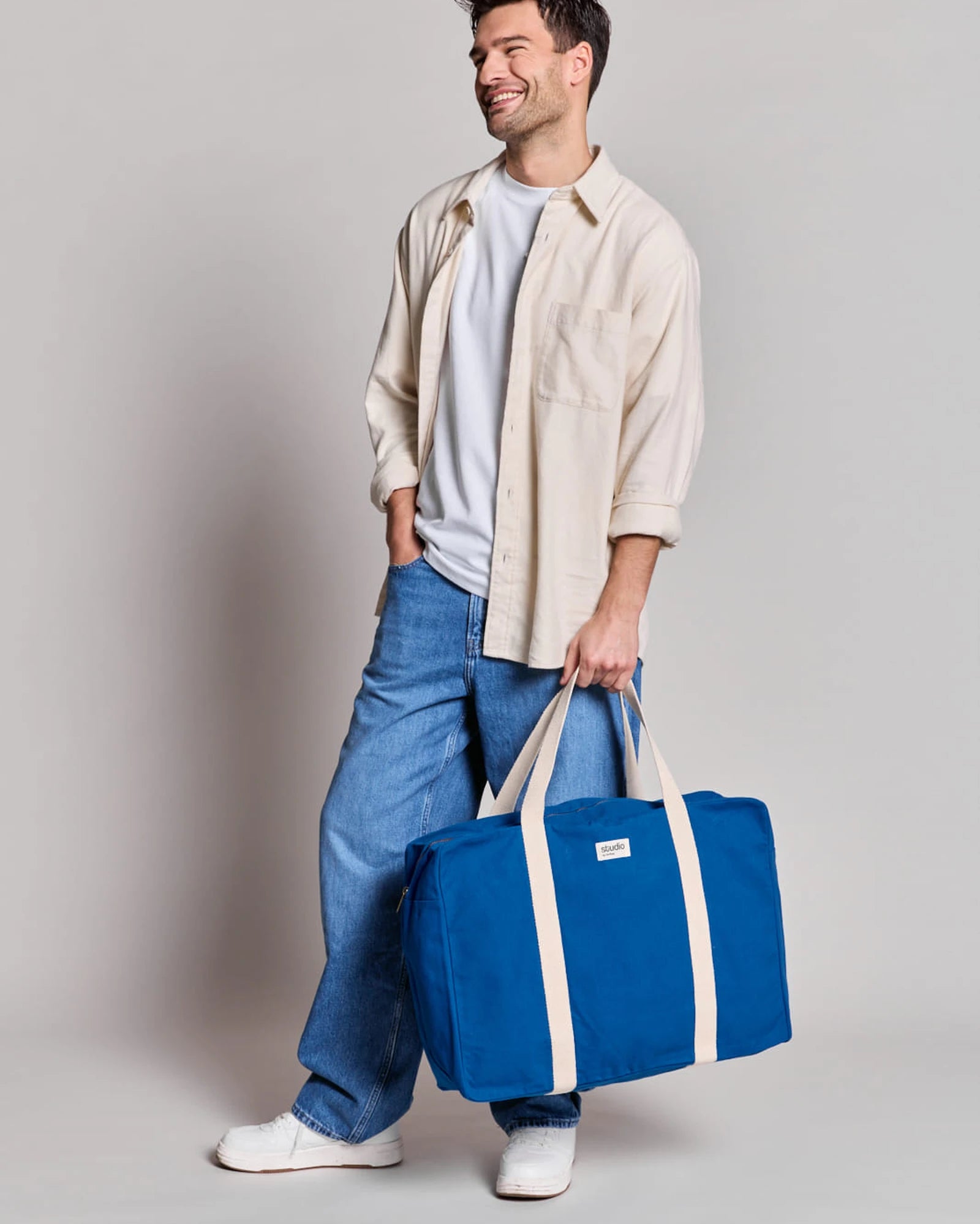 Torba podróżna z bawełny organicznej Hindbag Gabriel z nadrukiem - 14