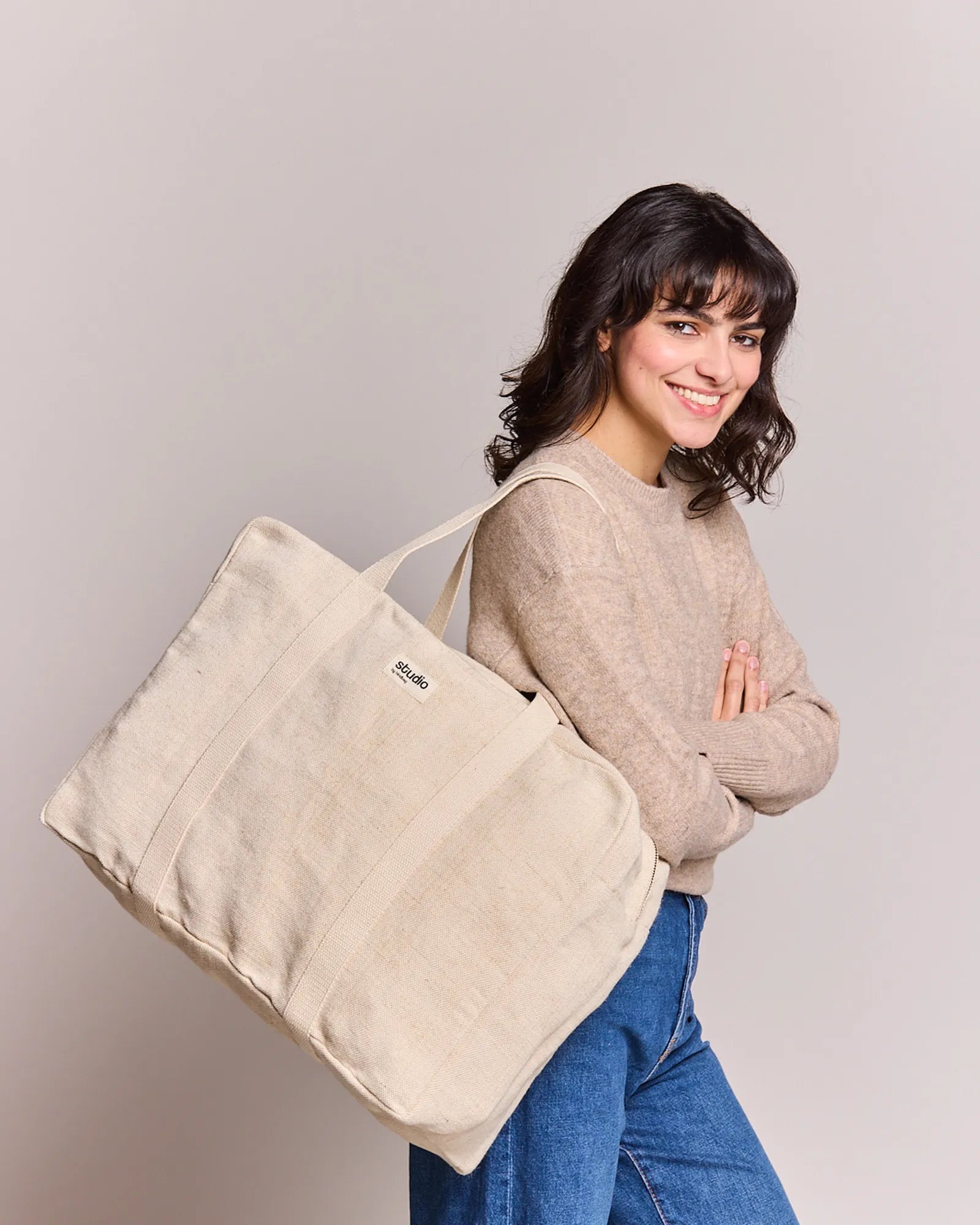 Torba podróżna z bawełny organicznej Hindbag Gabriel z nadrukiem - 40
