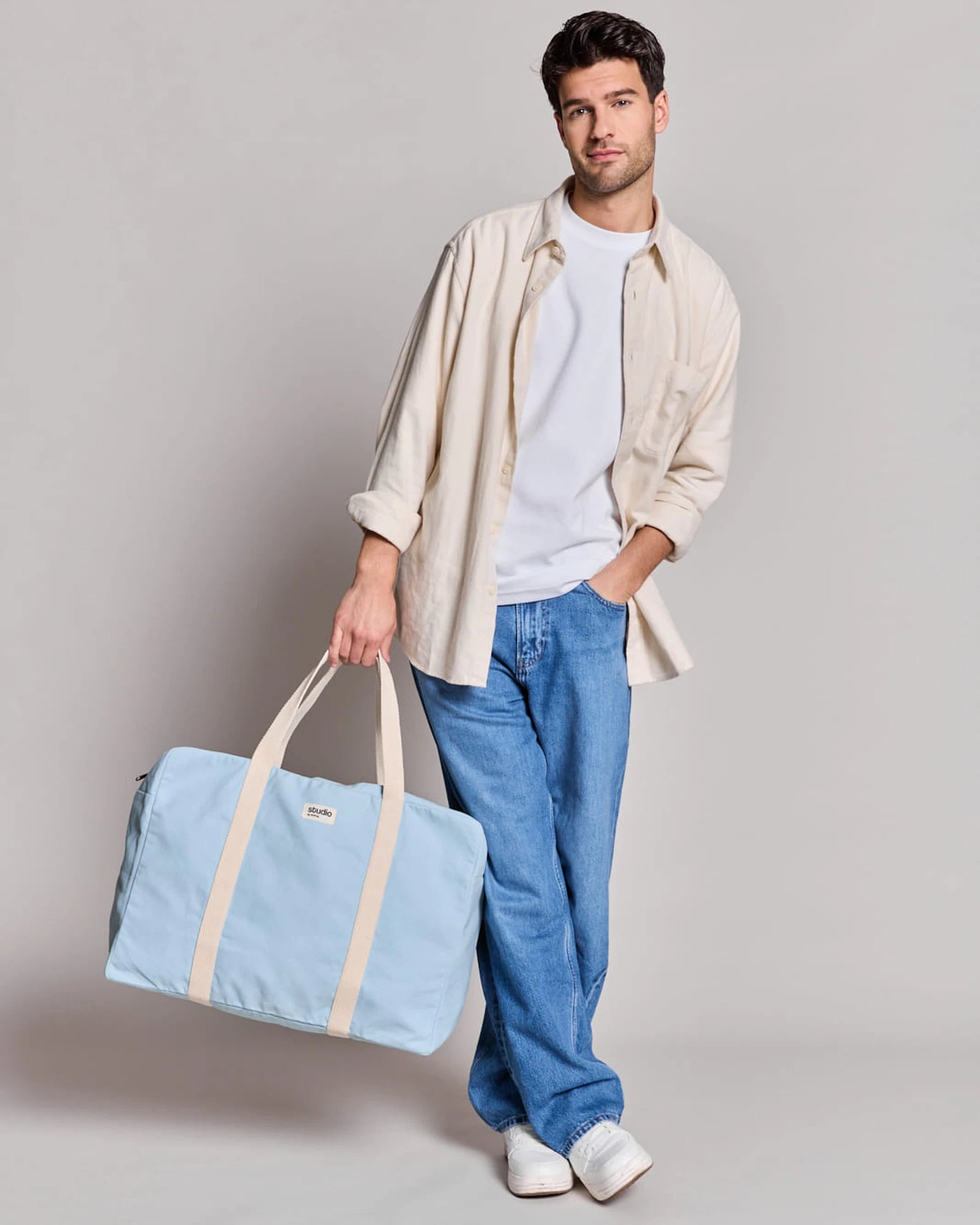Torba podróżna z bawełny organicznej Hindbag Gabriel z nadrukiem - 18
