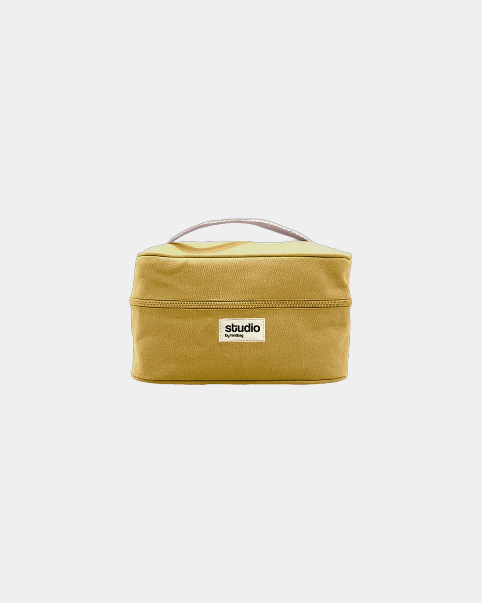 Kosmetyczka z bawełny organicznej GOTS Hindbag Vanity Lina z nadrukiem - Ochrowy