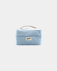 Kosmetyczka z bawełny organicznej GOTS Hindbag Vanity Lina z nadrukiem - Lazurowy