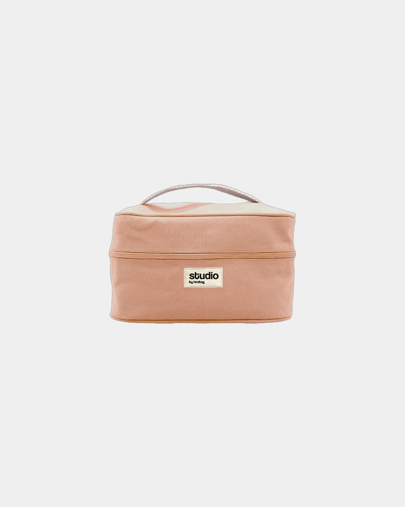 Kosmetyczka z bawełny organicznej GOTS Hindbag Vanity Lina z nadrukiem - Łososiowy