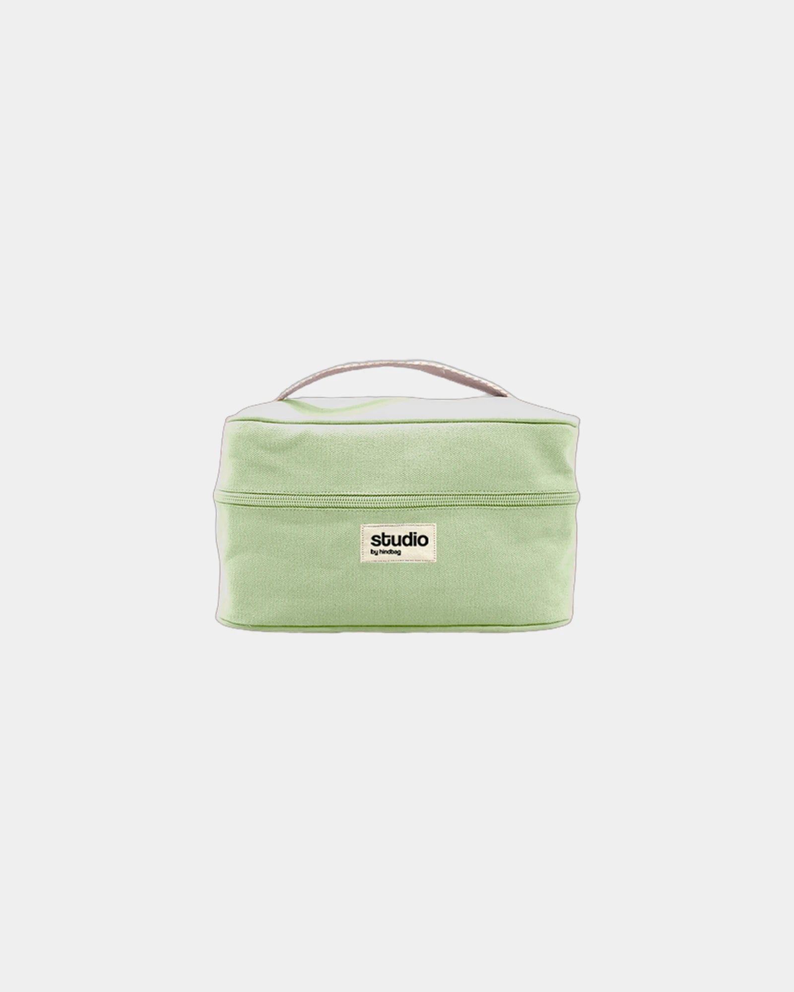 Kosmetyczka z bawełny organicznej GOTS Hindbag Vanity Lina z nadrukiem - Miętowy
