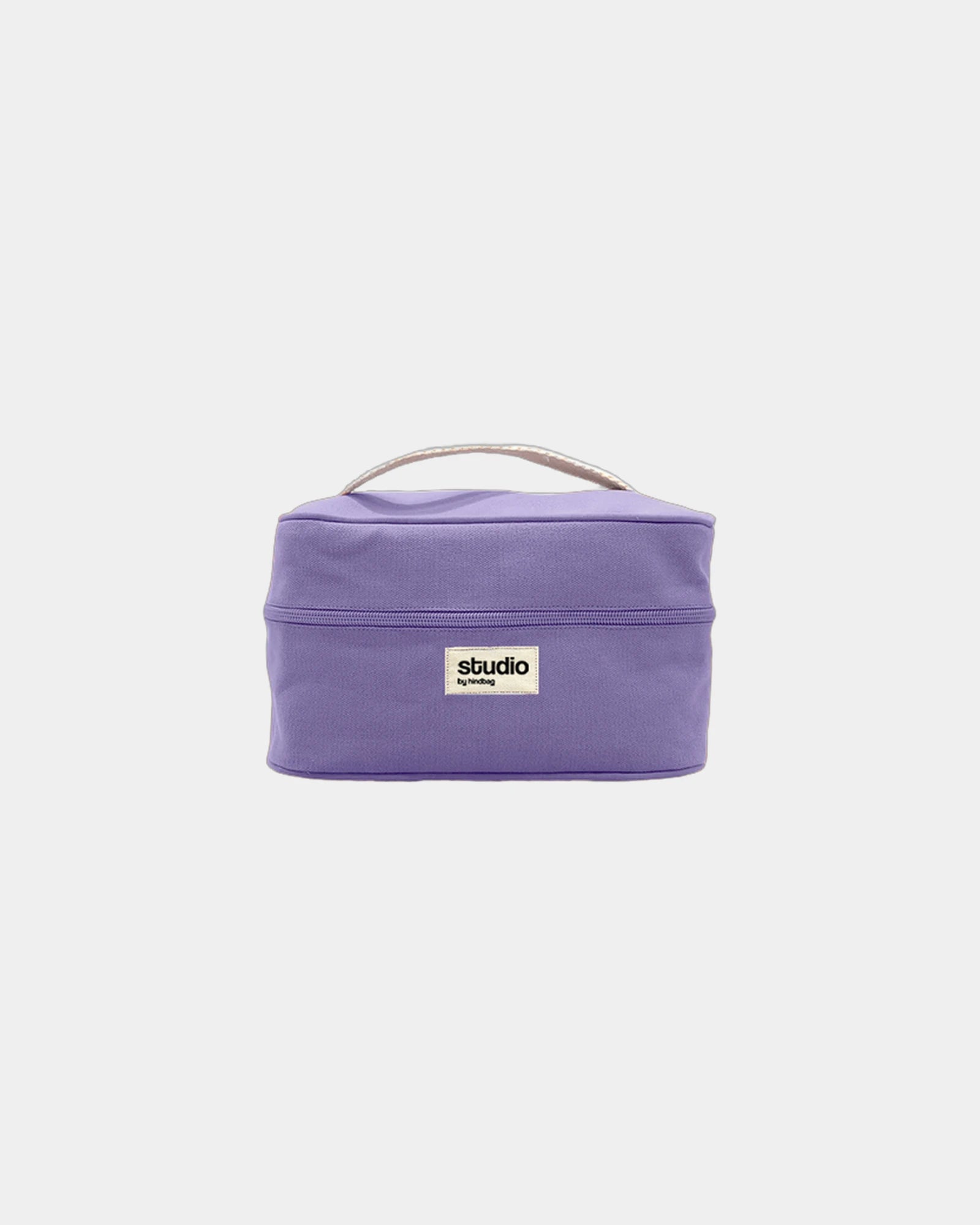 Kosmetyczka z bawełny organicznej GOTS Hindbag Vanity Lina z nadrukiem - Lawendowy
