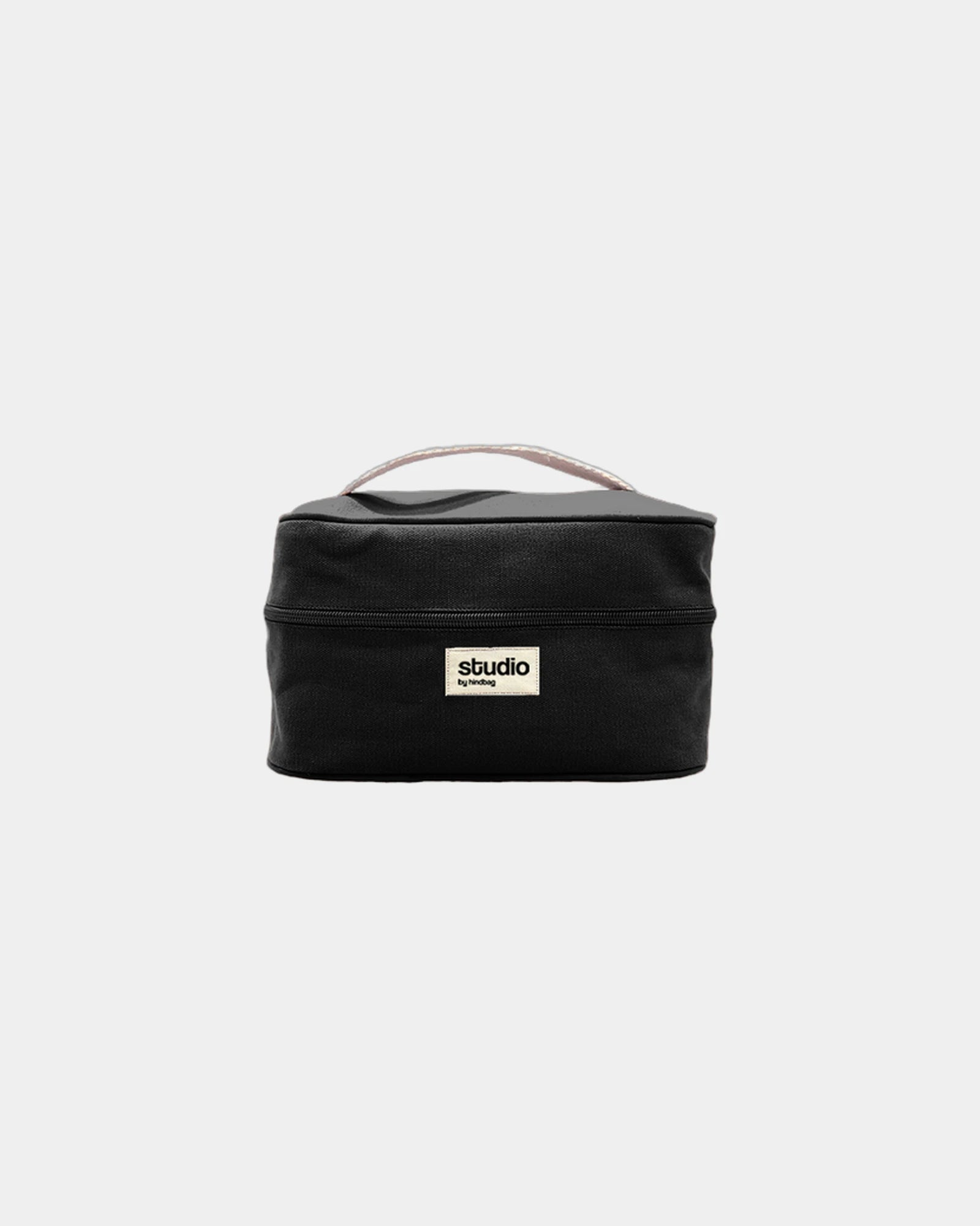 Kosmetyczka z bawełny organicznej GOTS Hindbag Vanity Lina z nadrukiem - Czarny