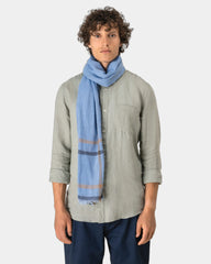 Chusta w paski bawełniana unisex z nadrukiem - 1
