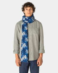 Chusta wełniana w kwiatowy wzór unisex z nadrukiem - 1
