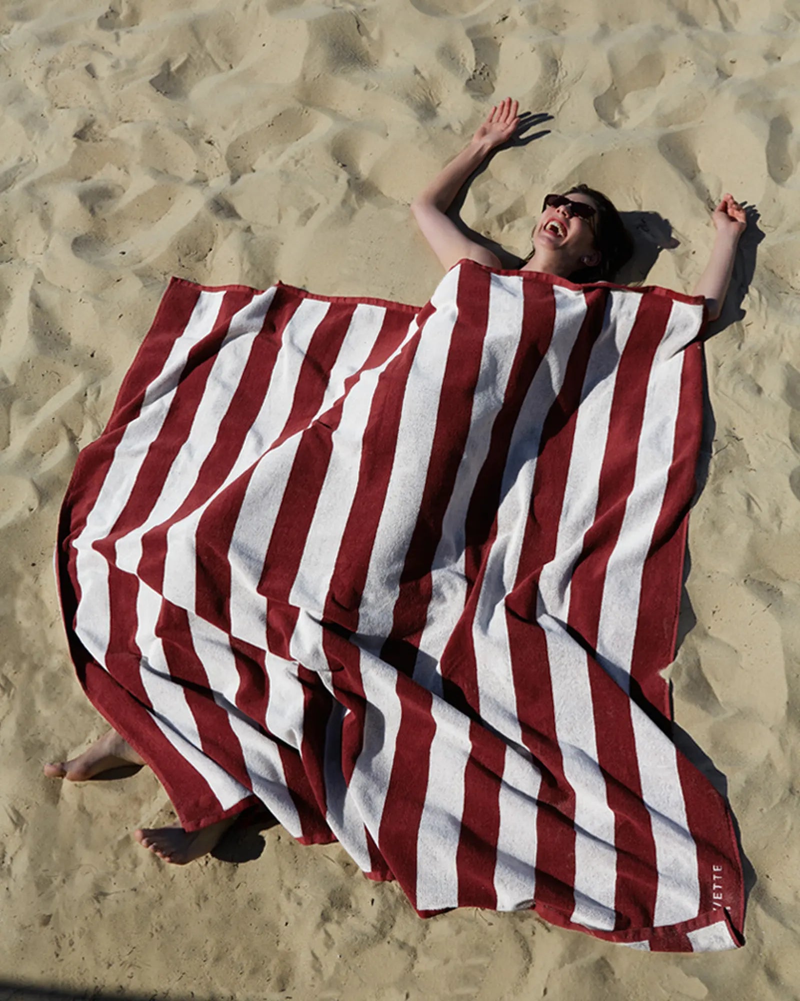 Ręcznik plażowy XXL 170x170 Rayures Riviera z nadrukiem - 26