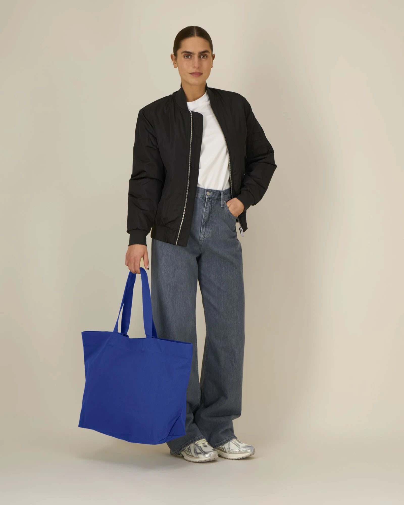Torba bawełniana Shopping Bag 2.0 z bawełny z recyklingu Stanley/Stella z nadrukiem - Roboczy niebieski