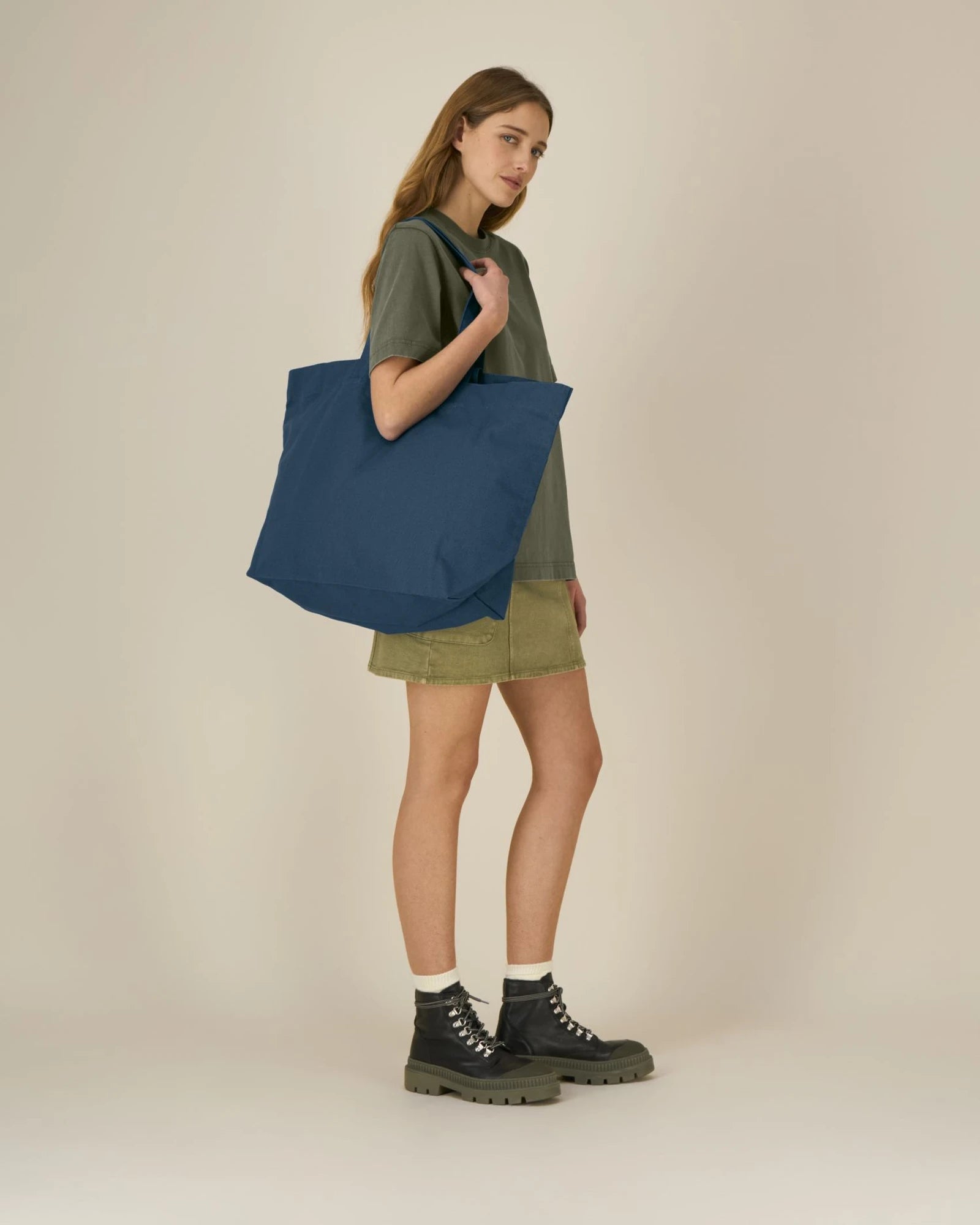 Torba bawełniana Shopping Bag 2.0 z bawełny z recyklingu Stanley/Stella z nadrukiem - Głęboki morski