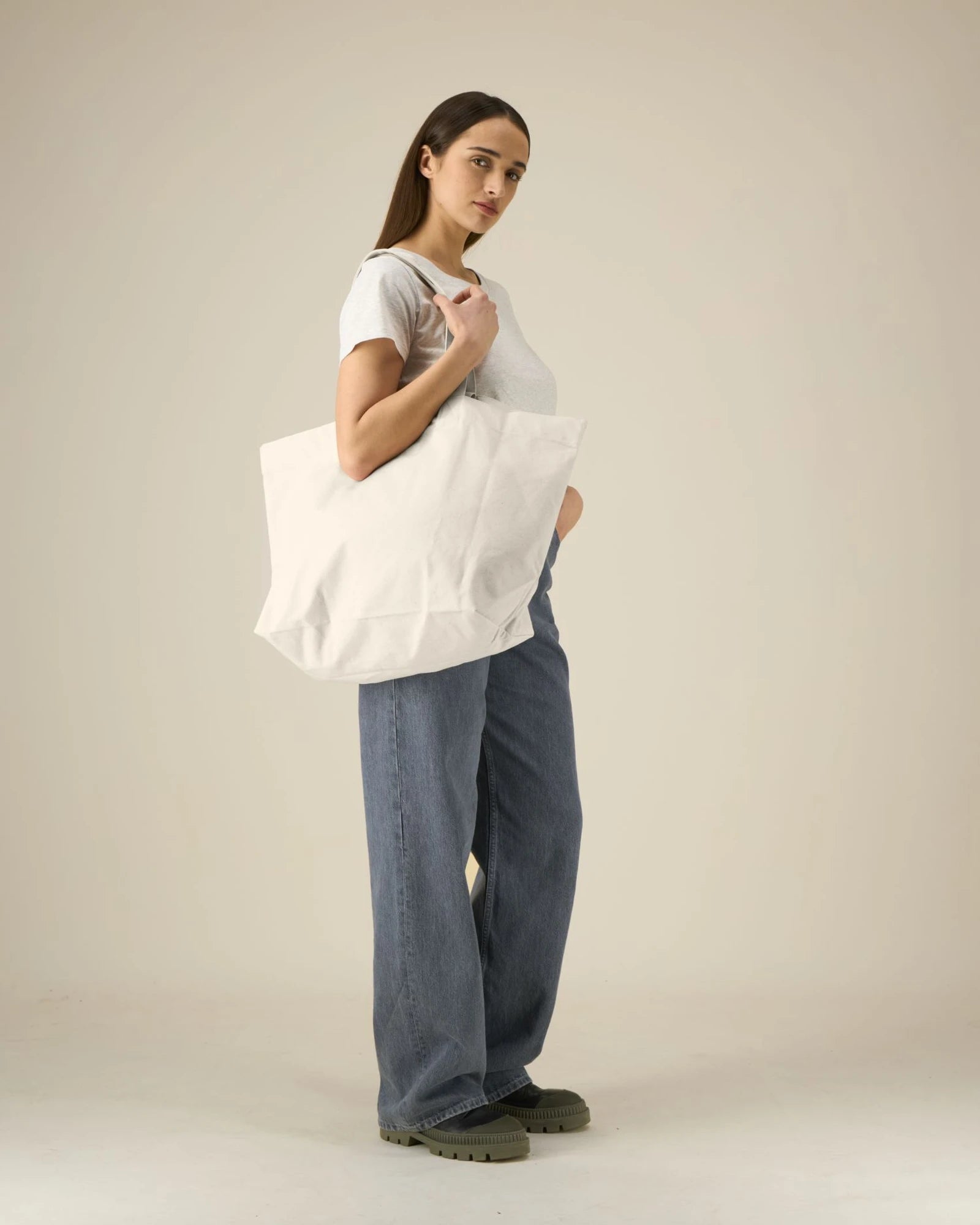 Torba bawełniana Shopping Bag 2.0 z bawełny z recyklingu Stanley/Stella z nadrukiem - Naturalny surowy