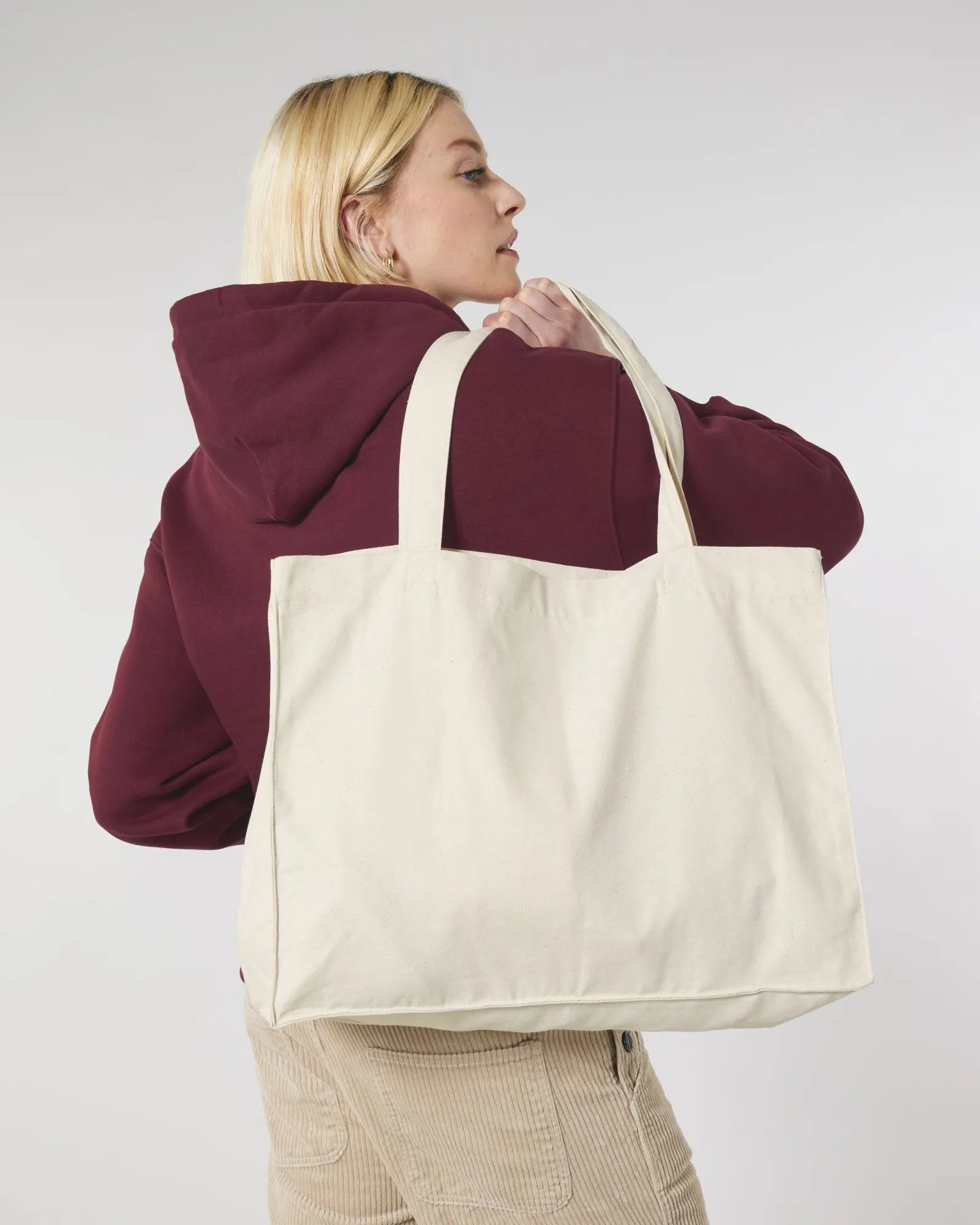 Torba bawełniana z recyklingu Stanley/Stella z nadrukiem - Naturalny
