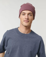 Czapka zimowa prążkowana Stanley/Stella Rib Beanie z nadrukiem - Różowy hibiskus