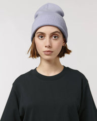 Czapka zimowa prążkowana Stanley/Stella Rib Beanie z nadrukiem - Lawendowy