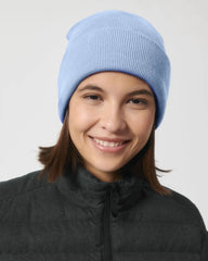 Czapka zimowa prążkowana Stanley/Stella Rib Beanie z nadrukiem - Blue Soul