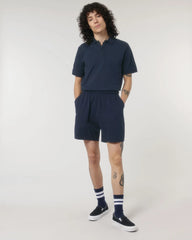 Szorty unisex z bawełny organicznej Stanley/Stella Waker z nadrukiem - Granatowy