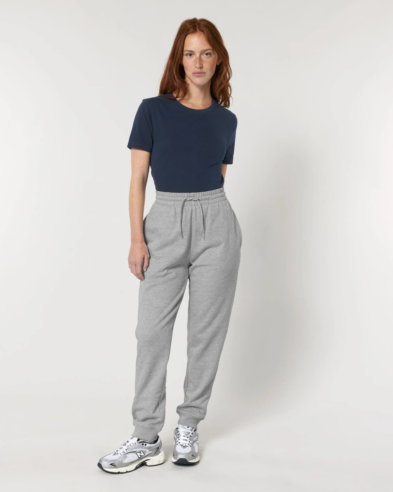 Spodnie dresowe unisex z bawełny organicznej Stanley/Stella Mover - Szary melanż