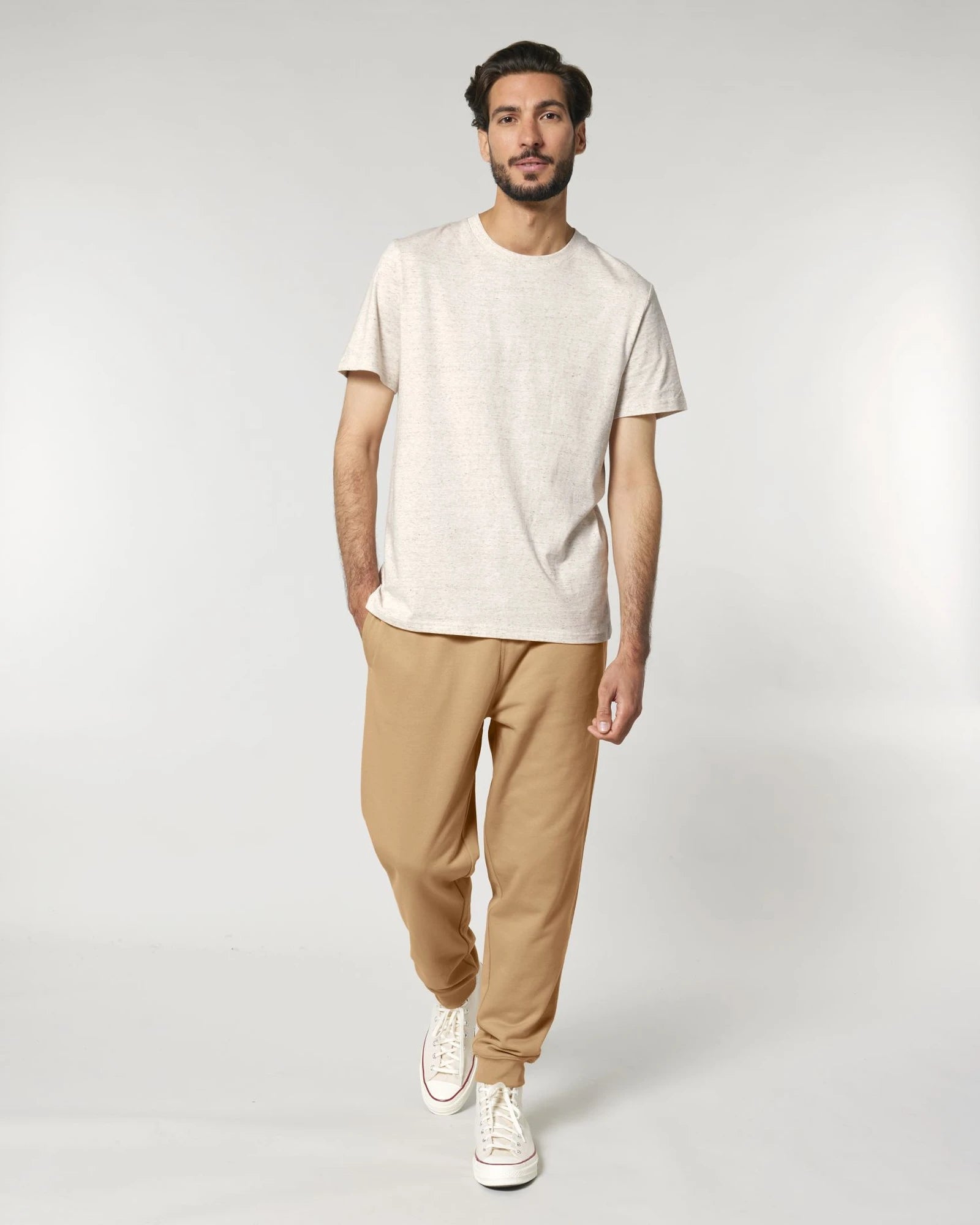 Spodnie dresowe unisex z bawełny organicznej Stanley/Stella Mover - Latte
