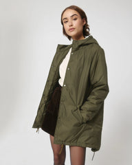 Kurtka pikowana unisex Stanley/Stella Padded Parker z nadrukiem - Khaki