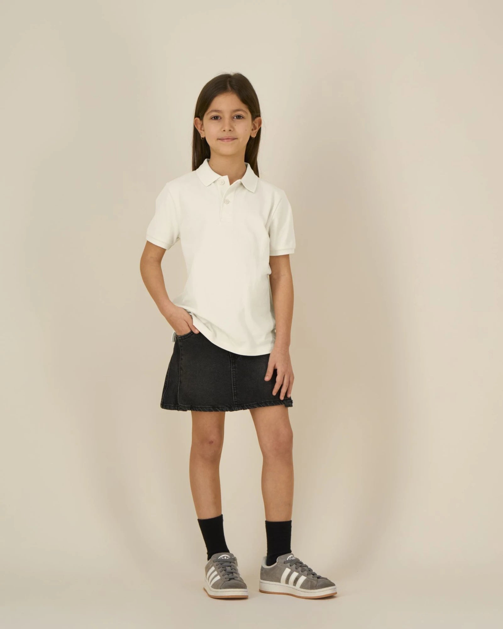 Polo dziecięce z bawełny organicznej Stanley/Stella Mini Sprinter z nadrukiem - Naturalny surowy