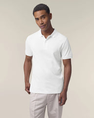 Polo damskie z bawełny organicznej Stanley/Stella Coaster z nadrukiem - Biały