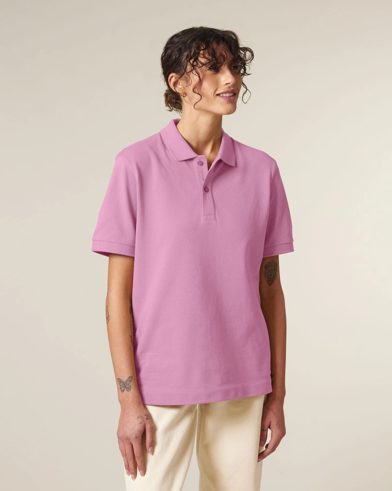 Polo z bawełny organicznej Stanley/Stella Prepster 2.0 z nadrukiem - Bąbelkowy róż