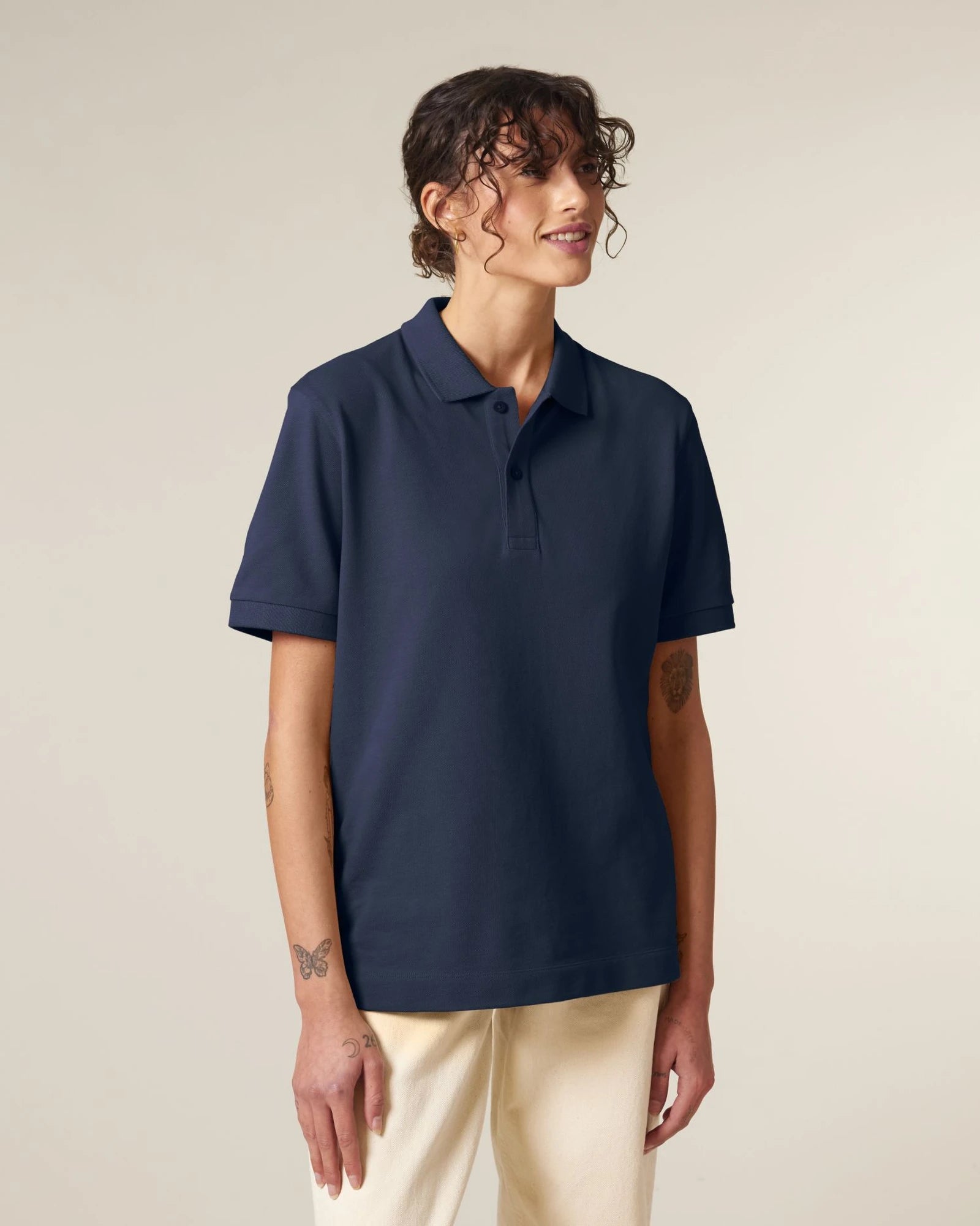 Polo z bawełny organicznej Stanley/Stella Prepster 2.0 z nadrukiem - Granatowy
